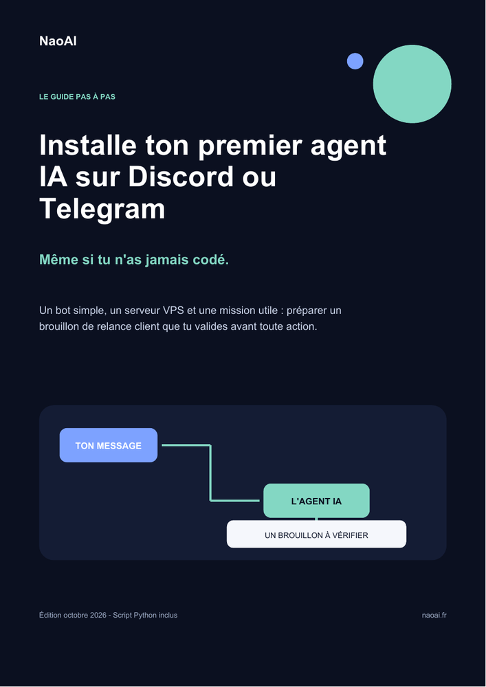 Couverture : Installe ton premier agent IA sur Discord ou Telegram